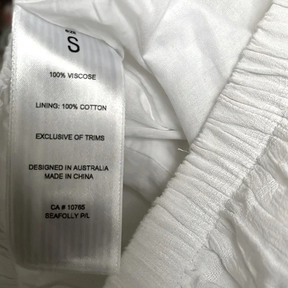 Seafolly NWOT Dunes Strapless White Jumpsuit Anthropologie SZ S Return - Picture 5 of 7